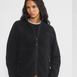 TNA Black Teddy Sherpa Zip Jacket